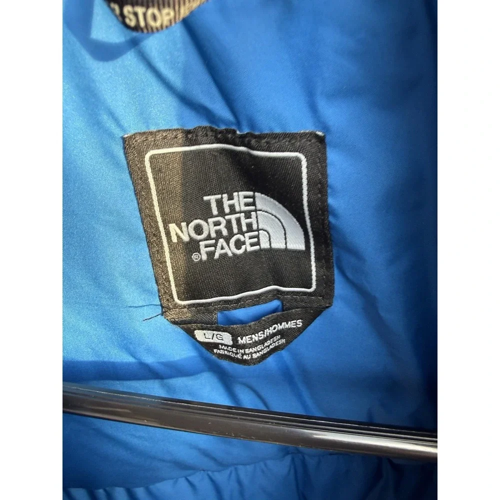 The North Face 700 Fill Down Puffer Jacket Black Blue Men's Large Coat Winter